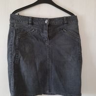 Grauer Jeans-Minirock in Gr. 40