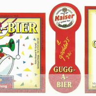 Bieretikett Sonderausgabe GUGG-A-BIER Kaiser-Brauerei Kumpf Geislingen Lkr. Göppingen