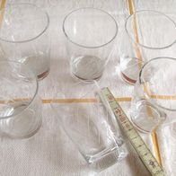 Omas Hausrat * 6 Schnapsgläser glasklar mit schönem Schliff aus den 60er Jahren