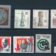 3757 - DDR Briefmarken Michel Nr.2993-2995,3010,3011,3042,3045, gest Jahrg.1986