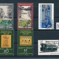3760 - DDR Briefmarken Michel Nr.2612,2614,2632,2634,2636,2637, gest Jahrg.1981