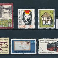 3764 -DDR Briefmarken Michel Nr 2614,2623,2629,2641,2647,2648., frisch Jahrg.1981