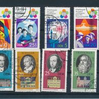 3784 - DDR Briefmarken Michel Nr1829,1830,1856,1858-1860,1862,1864. gest. Jahrg1973