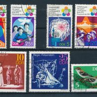 3783 - DDR Briefmarken Michel Nr.1829,1830,1834,1850,1851,1862,1864 gest. Jahrg1973