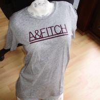 Abercrombie & Fitch Shirt grau Samtdruck M