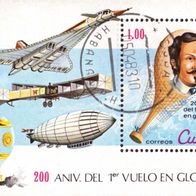 Kuba Block 76 «200 Jahre Luftfahrt»