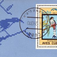 Kuba Block 80 «Blumen und Vögel»