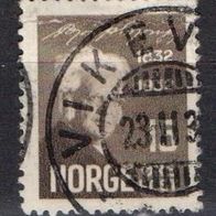 Norwegen gestempelt Michel 164 - Bug oben links