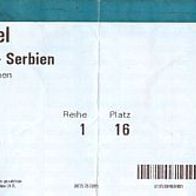 Ticket Deutschland vs Serbien 31.5.2008 Gelsenkirchen Serbia Srbija DFB FSS GER