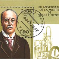 Kuba Block 132 «80. Todestag von Rudolf Diesel»