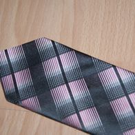 Herren-Krawatte "MARK 7", grau/ rosa, Seide