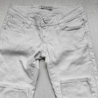 Stretch Jeans Skinny Röhre Weiß Gr. XS (34)