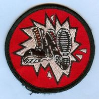 Aufnäher patch Skinhead Oi Stiefel boots Skinheads rot-schwarz red black Ska