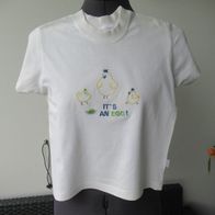 Niedliches Babyshirt T-Shirt Gr. 92 "It´s an egg!" weiß Baumwolle Mädchen Jungs