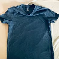 H&M T-Shirt mittelblau Basic Organic Cotton Gr.158/164