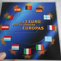 12x 1 Euro aus 12 Ländern Europas. Prägejahr 2000/2001 in St.