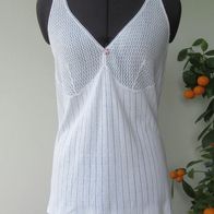 Sehr schönes DDR Damen Unterhemd Gr 48 weiß BW Unterwäsche Hemdchen guter Zustan