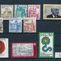 2342 - BRD Briefmarken Michel Nr913-919,926,927,935,938 gest. Jahrgang 1977