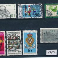 2335 - BRD Briefmarken Michel Nr832,834,835,842,843,845,866 gest. Jahrgang 1975