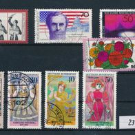 2341 - BRD Briefmarken Michel Nr 877,894,895,896,906,908-910 gest. Jahrgang 1976