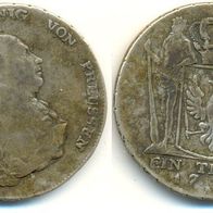 Brandenburg-Preußen 1 Taler 1795 A "Friedrich Wilhelm II." (1786-1797) ss