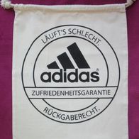NEU großer Schuh Staub Schutz Beutel "Adidas" 40 x 50 cm natur BW Baumwoll Jute