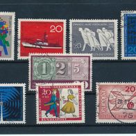 2318 - BRD Briefmarken Michel Nr 475,478,479,480,481,482,484,487 gest. Jahrgang 1965