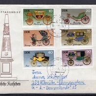 DDR 1976 Historische Kutschen MiNr. 2147 - 2152 Brief gelaufen