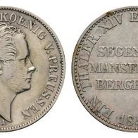 Preußen 1 Ausbeutetaler 1846 A, König Friedrich Wilhelm III. (1797-1840) ss+