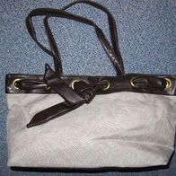 Handtasche beige braun mit zwei Henkeln ca. 34 x 13 x 23 cm