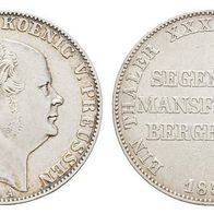 Preußen 1 Ausbeutetaler 1858 A, König Friedrich Wilhelm IV. (1840-1861) ss+