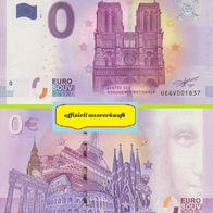 0 Euro Schein Tours de Notre-Dame de Paris UEGV 2017-1 offiziell ausverkauft Nr 5275