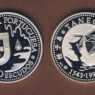 Portugal 200 Escudos 1993, Silber 26,5 gr. 0,925, Proof, nur 44.000 Exemplare