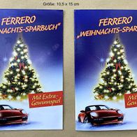 2x Gewinnspielkarte "Ferrero - Weihnachts-Sparaktion"