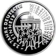 Deutschland 25 Euro Deutsche Einheit 2015 Stempelglanz Silber-Münze Mzz J