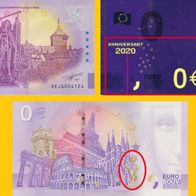 0 Euro Schein Schloss Burg XEJG 2020-12 Anniversary selten Nr 4125