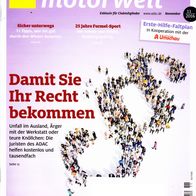 ADAC Motorwelt 11/2016: LED-Licht für die Kompaktklasse, realistische Abgasmessungen