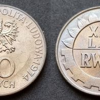 16272(5) 20 Zloty (Polen) 1974 in unc- ................ von * * * Berlin-coins * * *