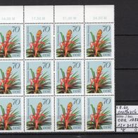 DDR 1988 Bromelien Bogenteil MiNr. 3152 postfrisch 12 x