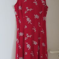 Kleid Sommer Trägerkleid rot weiß Blumen Größe S 36 NEU