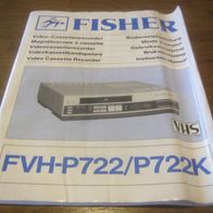 Bedienungsanleitung für Fisher Videorekorder ------- 9/22 -------