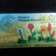 Ü - Ei Beipackzettel Buntes Blumen - Puzzle 611 883 Tulpe
