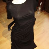 Gap Kleid schwarz midi Raffung an Seite S