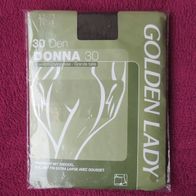Feinstrumpfhose "Golden Lady" Donna 30 Gr 48-52 graphit 30 den Zwickel Übergröße