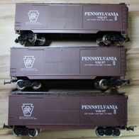 3 x Mehano H0 Pennsylvania Güterwagen