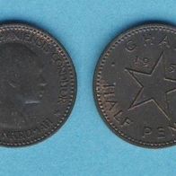 Ghana 1/2 Penny 1958