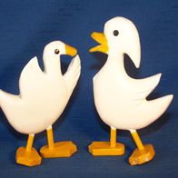 2 Enten-Holzfiguren - " Sie & Er "