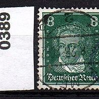 Dr173 Deutsches Reich Mi. Nr. 389 Ludwig van Beethoven o