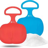 2er Set Schlitten Bob Blau & Rot - Für Kinder  Produktbild-Vorschau 2