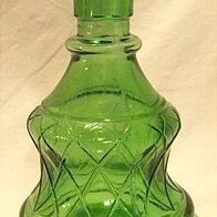 Dekor-Glasflasche , grünes Glas - ca. 0,4 Lt. Volumen